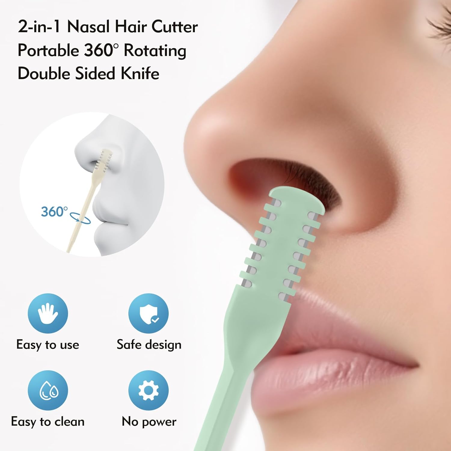5/20/50Pcs 2-in-1 Nasal Cutter - огляд і ціна Nose Trimmer