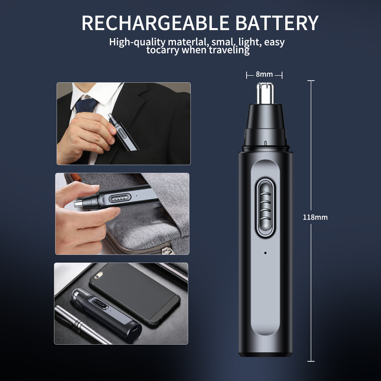 Nose Hair Trimmer for Men Elec - огляд і ціна Nose Trimmer