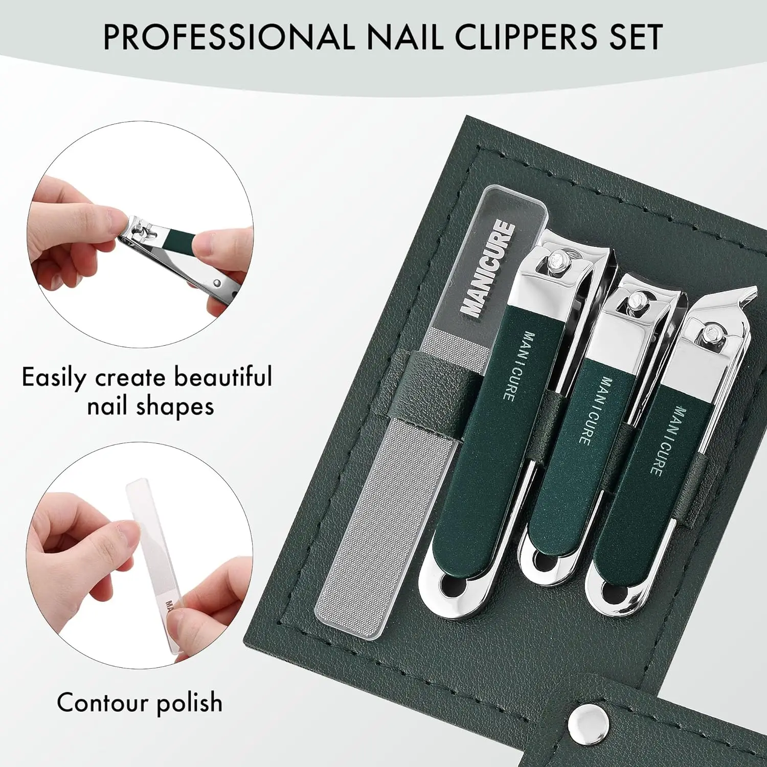 4 Pcs Men/Women Manicure Trave - огляд і ціна Mens Grooming Travel Kit
