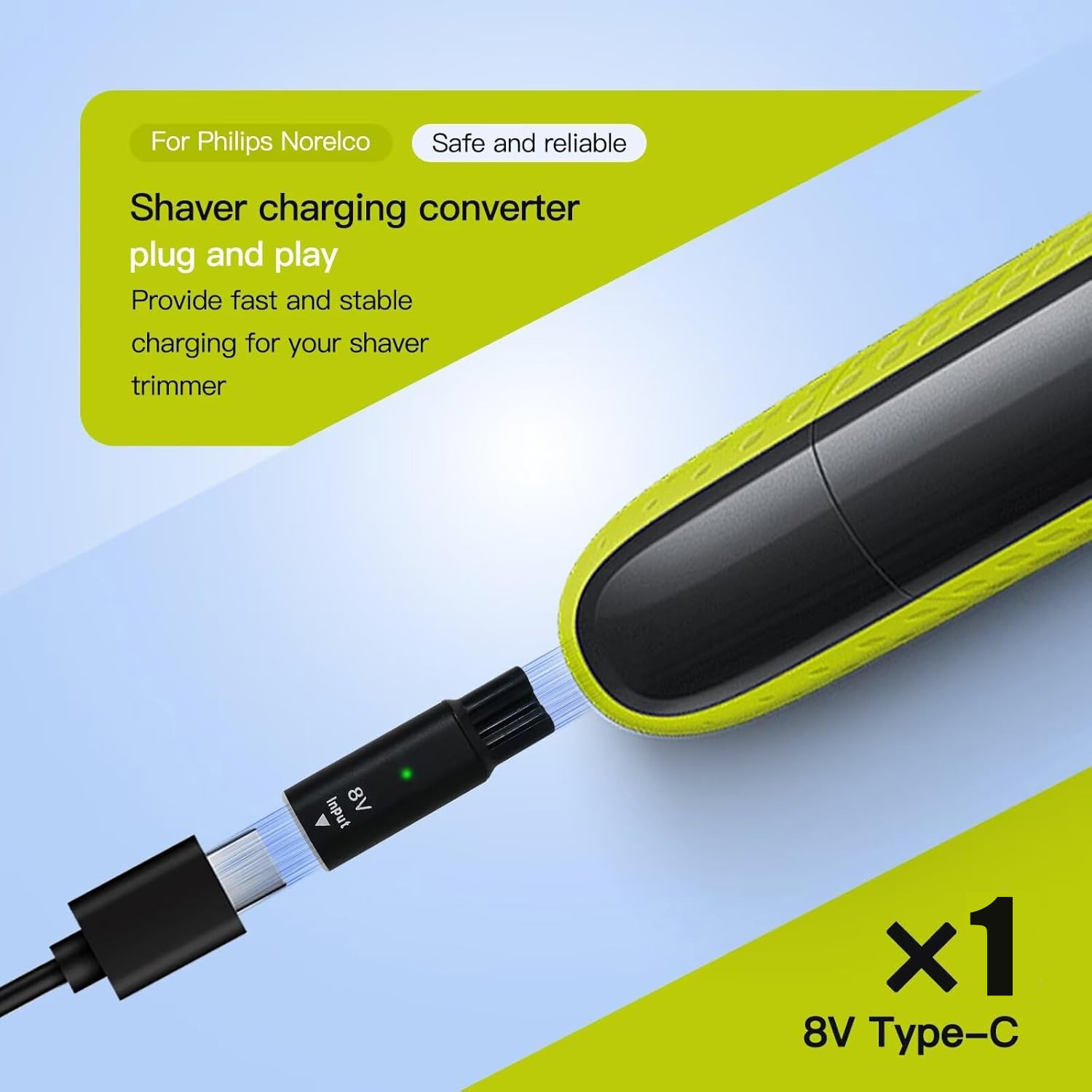 8V HQ850 Type-C Shaver Charger - огляд і ціна Electric Shaver Rotary