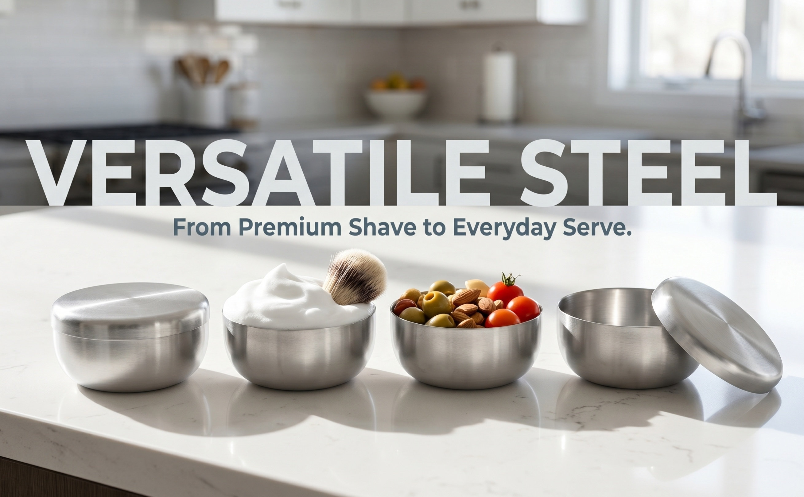4Pcs Stainless Steel Shaving B - огляд і ціна Shaving Cream