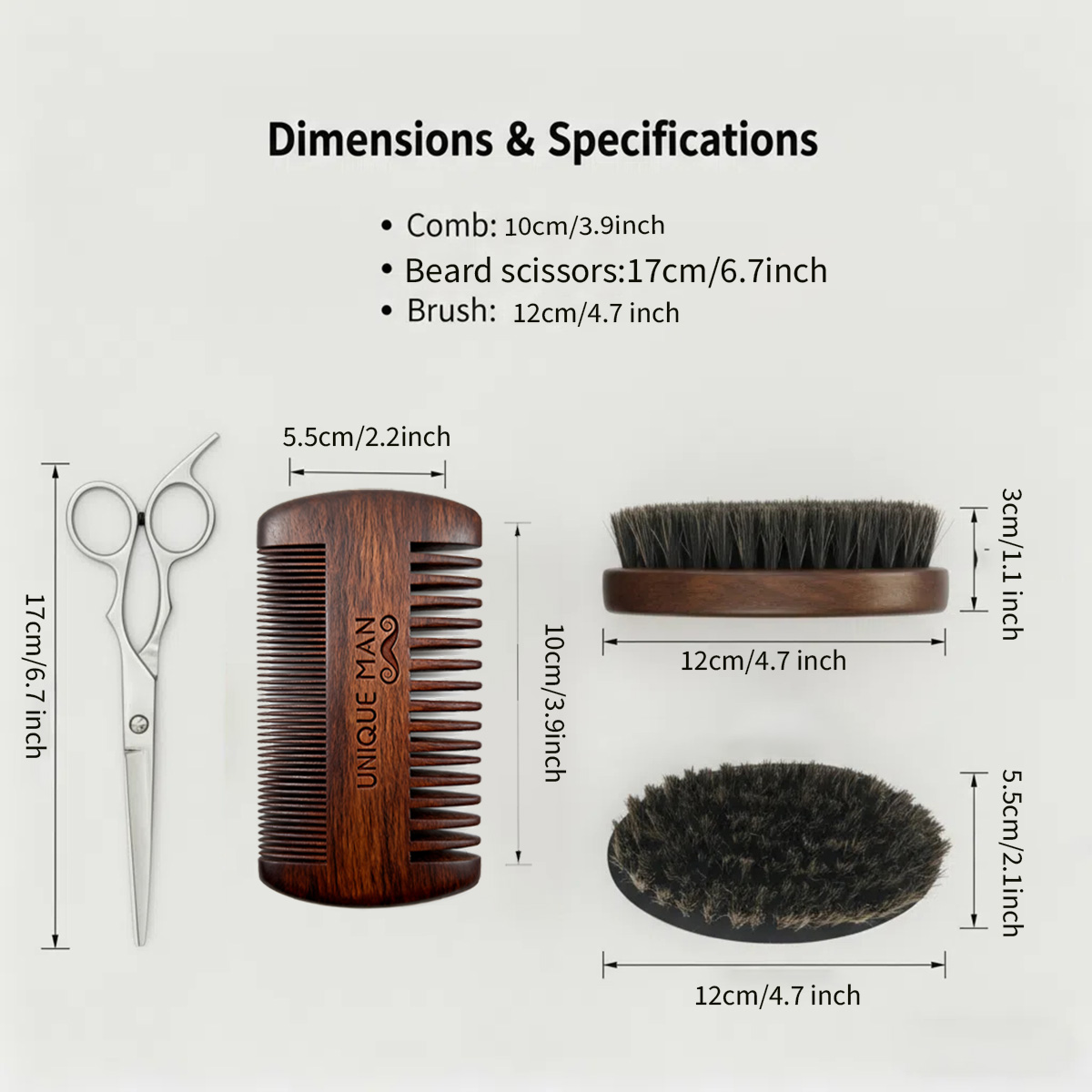 UNIQUE MAN Men's Beard Set, Bl - огляд і ціна Grooming Kit
