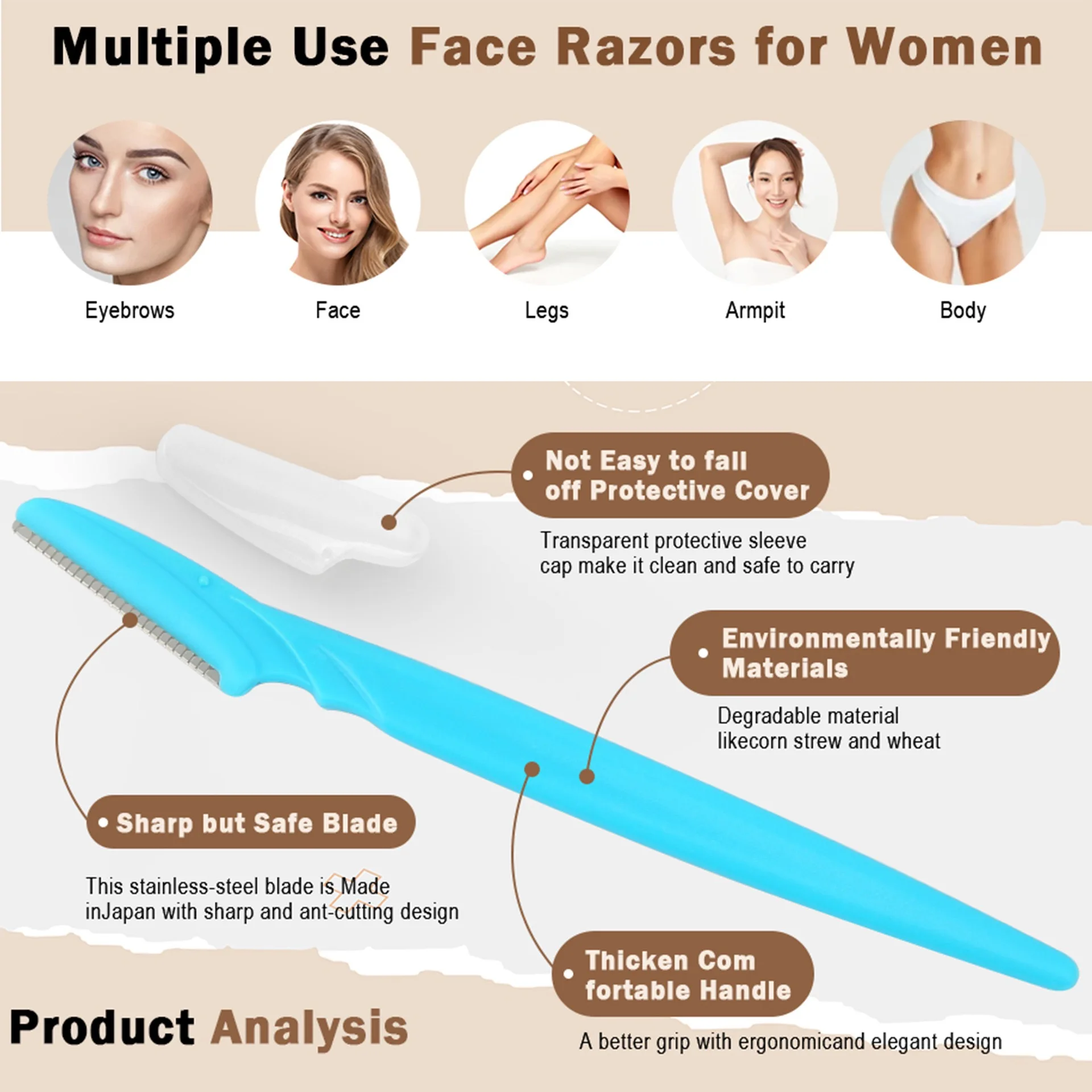 5/10/30/40pcsbrow Razor and Fa - огляд і ціна Hair Clipper