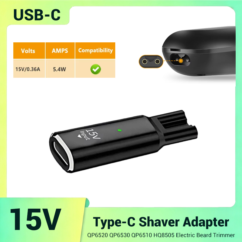 15V USB-C Safe Stable Mini Cha - огляд і ціна Electric Shaver Rotary
